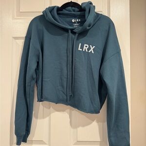 LRX Women's Teal Cropped Hoodie